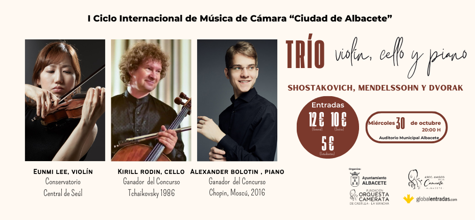 Trío: Violín, cello y piano.